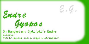 endre gyopos business card